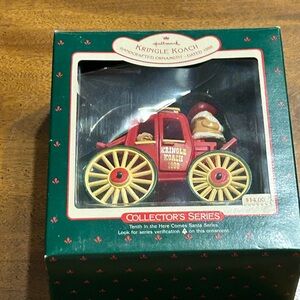 Hallmark Red and Gold Kringle Koach Ornament